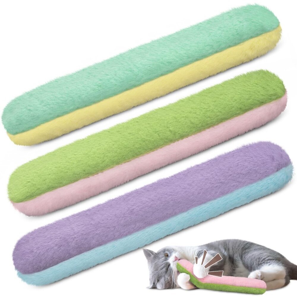 Refillable Catnip Pillow Toys Interactive Soft Chew Kicker Indoor Cats Fun